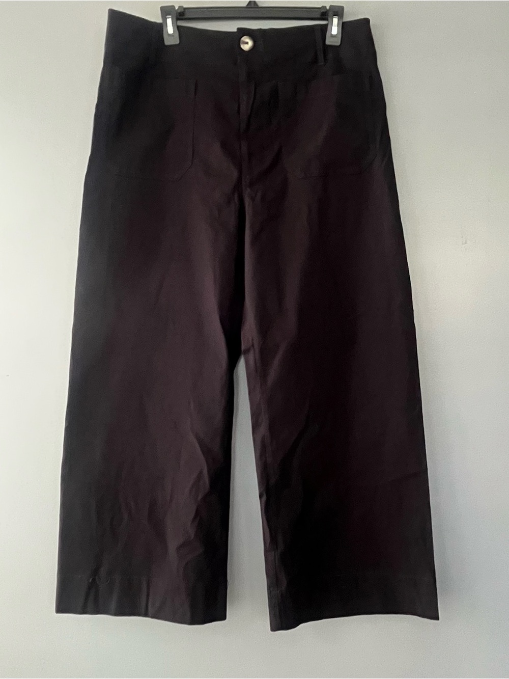 Maeve Colette Black Wide-Leg Cropped Pants - Picture 4 of 7